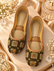 Flora Heritage Mosaic Embroidered Khussa