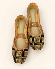 Flora Heritage Mosaic Embroidered Khussa