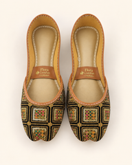 Flora Heritage Mosaic Embroidered Khussa